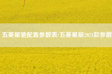 五菱星驰配置参数表/五菱星辰2021款参数