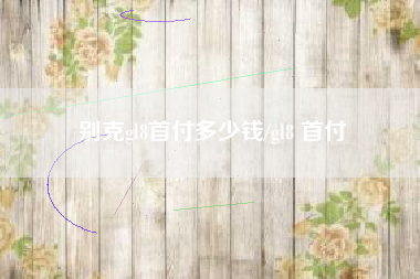 别克gl8首付多少钱/gl8 首付