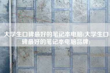 大学生口碑最好的笔记本电脑(大学生口碑最好的笔记本电脑品牌)