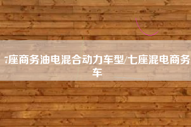 7座商务油电混合动力车型/七座混电商务车 7座商务油电混合动力车型/七座混电商务车