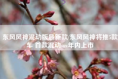 东风风神混动版最新款/东风风神将推5款车 首款混动suv年内上市 东风风神混动版最新款/东风风神将推5款车 首款混动suv年内上市