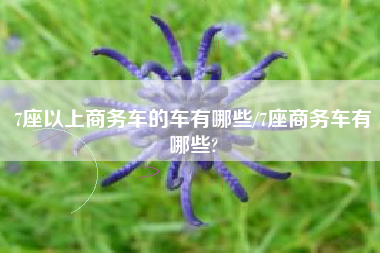 7座以上商务车的车有哪些/7座商务车有哪些? 7座以上商务车的车有哪些/7座商务车有哪些?