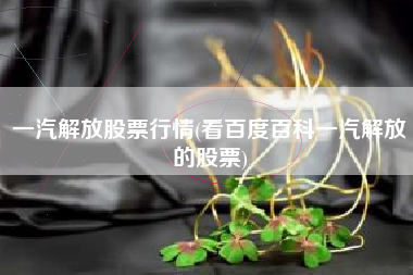 一汽解放股票行情(看百度百科一汽解放的股票)
