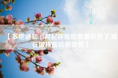 【多地通知:11月起核酸检测要收费了,现在做核酸检测收费】 【多地通知:11月起核酸检测要收费了,现在做核酸检测收费】